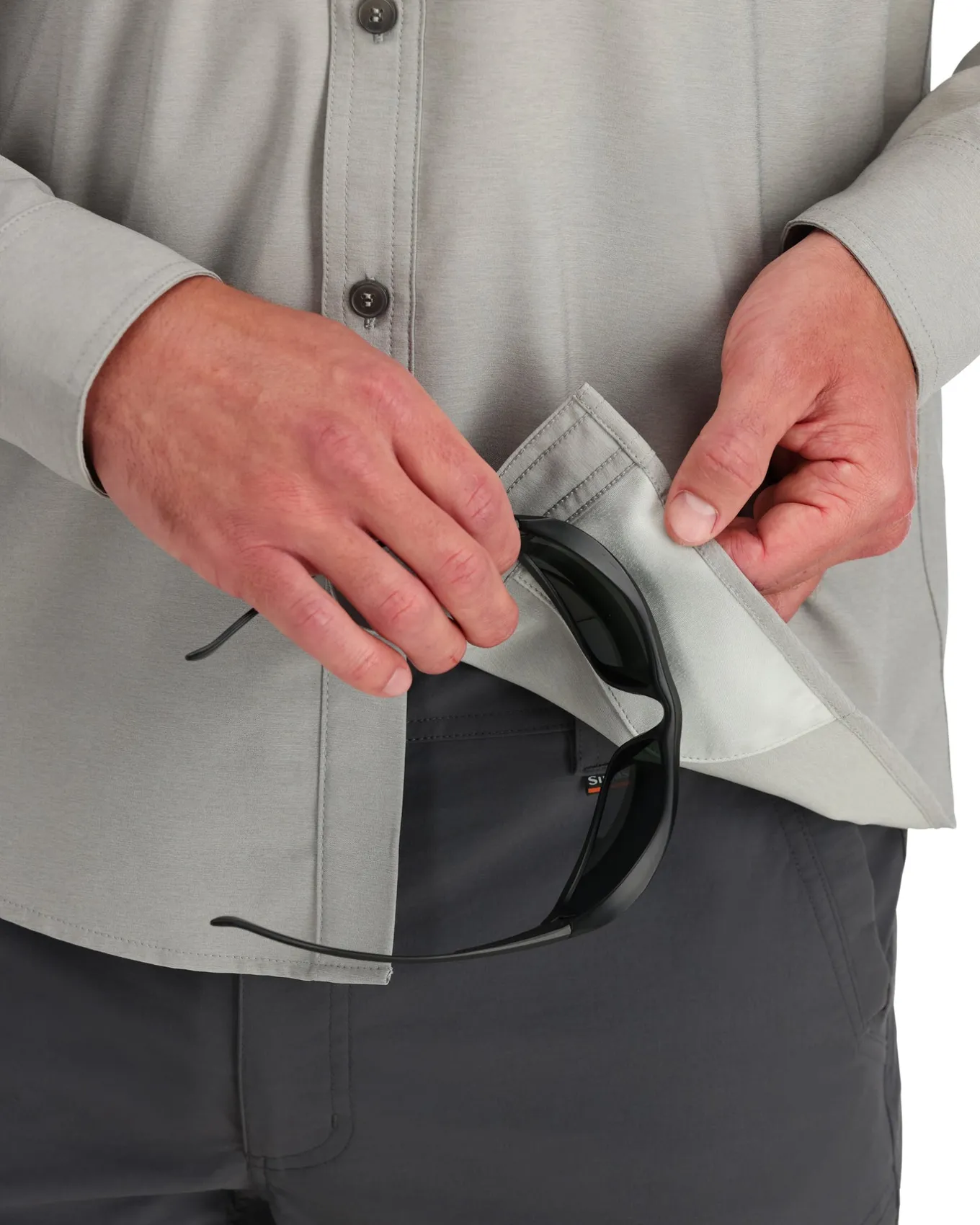 Men's Simms Challenger LS Shirt Women Lake|Lake