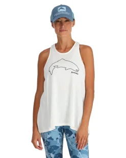 Outlet Women's Trout Outline Tank Top Women T-Shirts